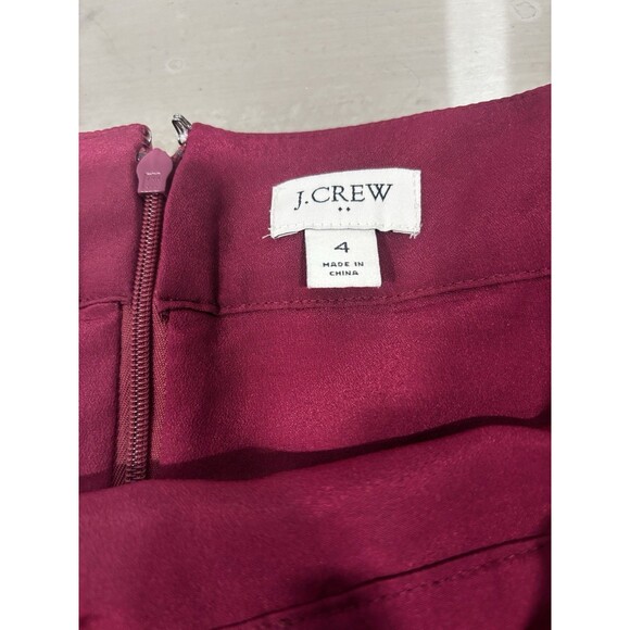 J.Crew Pleated Midi Skirt Women’s (4) Radiant Fushia, Flowy A-Line Skirt - Picture 4 of 6